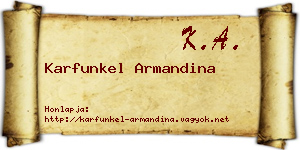 Karfunkel Armandina névjegykártya